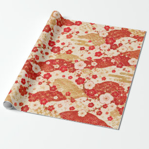 Japanese Plum Blossom Wrapping Paper