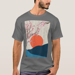 Japanese Pretty Flower Pink Sakura Sunset Cherry B T-Shirt