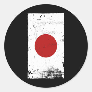 Japanese Pride Travel Vacation Japan Flag Classic Round Sticker