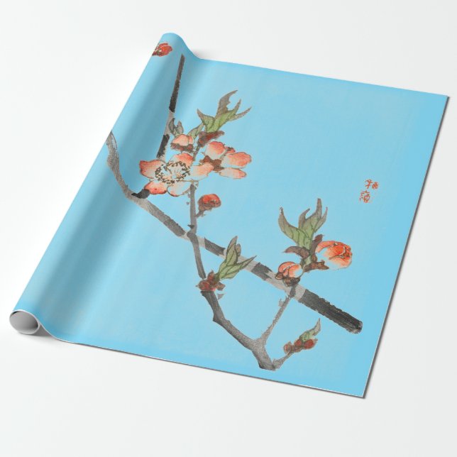 Japanese print of cherry blossom Wrapping Paper (Unrolled)