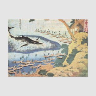JAPANESE PRINT WITH WHALE Tissue Paper