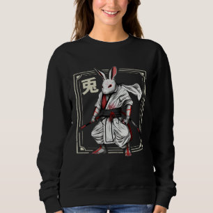 Japanese Rabbit Ninja Retro Bunny Ninja Rabbit Sweatshirt