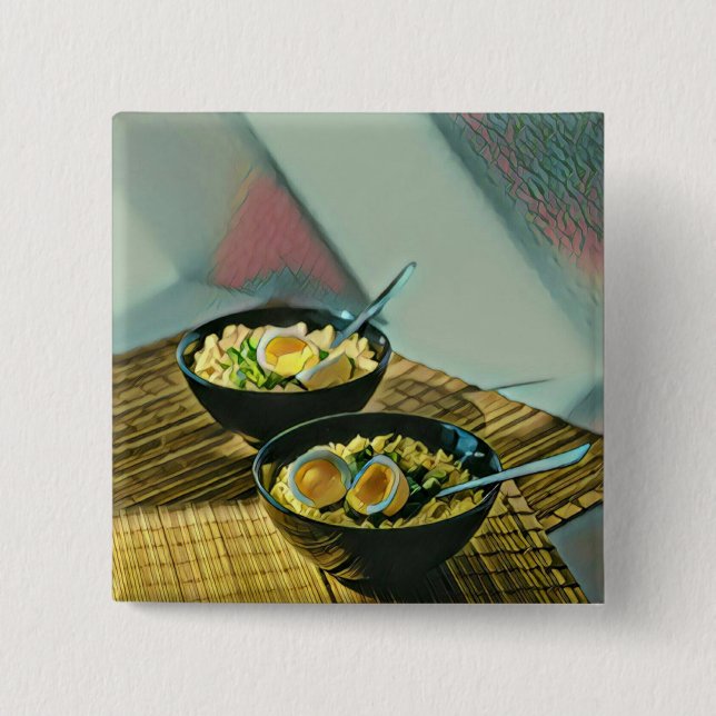 Japanese Ramen Gift 15 Cm Square Badge (Front)