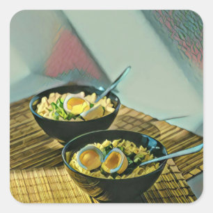 Japanese Ramen Gift Square Sticker