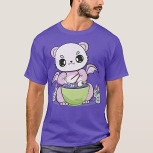 Japanese Ramen Noodles Pastel Goth Polar Bear Otak T-Shirt
