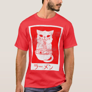 Japanese Ramen S Cat Eating A Bowl Of Noodles 464 T-Shirt
