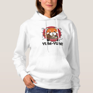 Japanese Red Panda Ramen Kawaii Noodles Hoodie