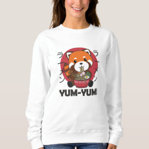 Japanese Red Panda Ramen Kawaii Noodles Sweatshirt