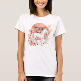 Japanese Red Sun Torii & White Horse – Women’s T-s T-Shirt