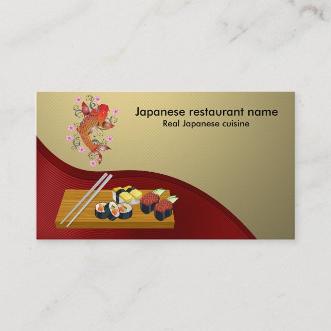 Japanese restaurant business card (Front)
