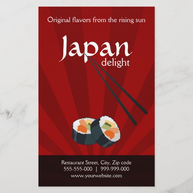 Japanese Restaurant flyer (Front)