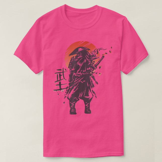 Japanese Retro Samurai Bushido Code Warrior  T-Shirt (Design Front)