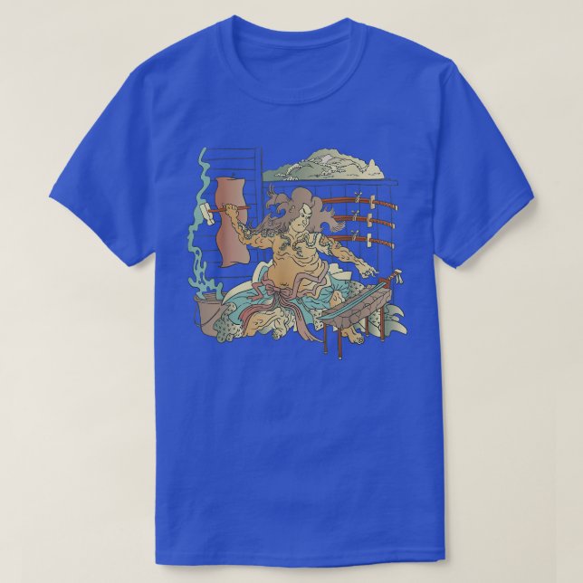 Japanese Retro Samurai Warrior Blacksmith  T-Shirt (Design Front)