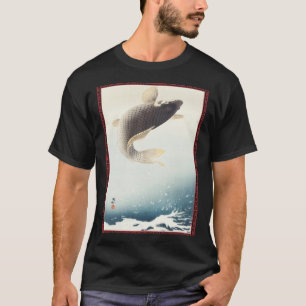 Japanese Retro Vintage Artwork Koi Carp Jumping Oh T-Shirt