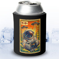 Japanese Retro Vintage UFO Astronaut Funny Gamer