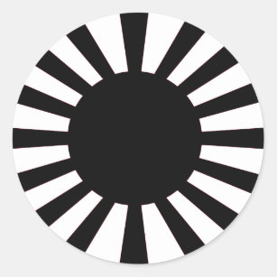 Japanese Rising Sun Flag Classic Round Sticker