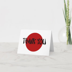Japanese Rising Sun Thank You Card