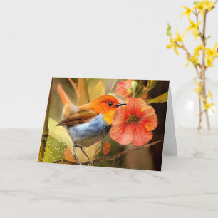 Japanese Robin Greeting Card