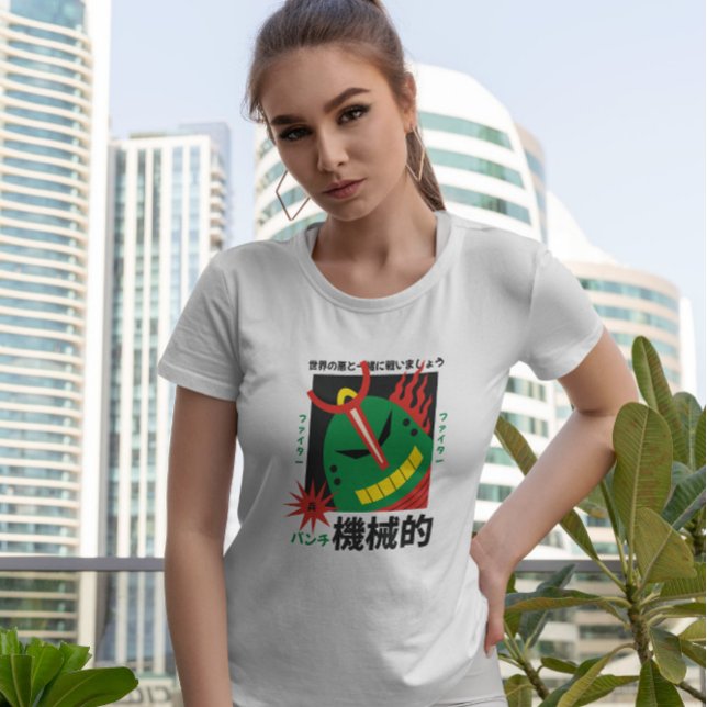 Japanese Robot Green Head T-Shirt (Creator Uploaded)