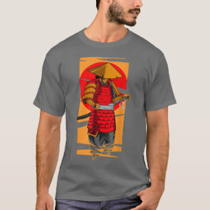 Japanese Ronin Mask Sword Japan Samurai Katana War T-Shirt