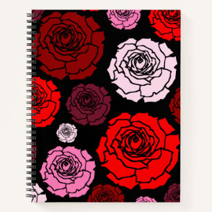 Japanese Rose Pattern Notebook