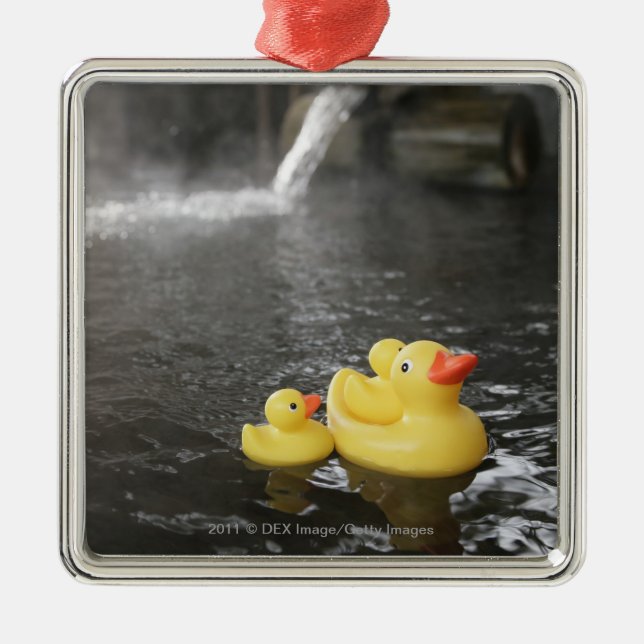 Japanese Rubber Duckies Metal Tree Decoration (Front)