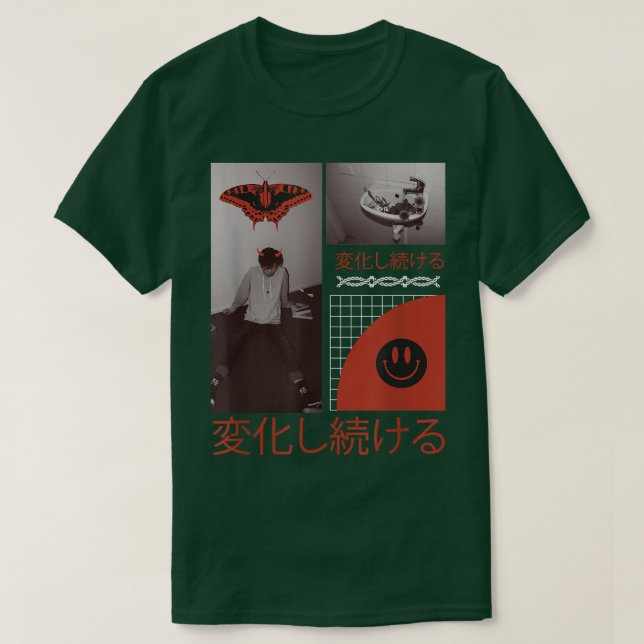 Japanese Sad Esthetic  Japan Esthetic  T-Shirt (Design Front)