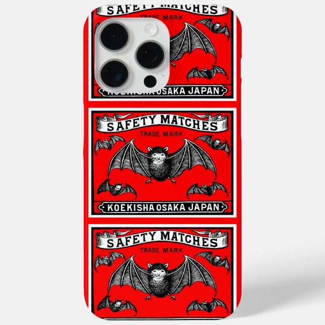 Japanese Safety Matches Art Bats Case-Mate iPhone Case (Back)