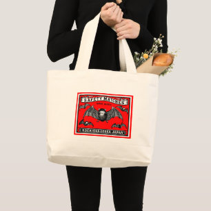 Japanese Safety Matches Art Bats Large Tote Bag
