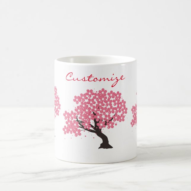 Japanese Sakura Cherry Blossoms Thunder_Cove Coffee Mug (Center)