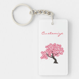 Japanese Sakura Cherry Blossoms Thunder_Cove Key Ring