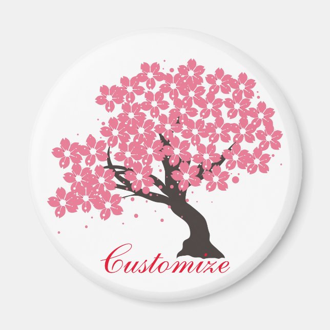 Japanese Sakura Cherry Blossoms Thunder_Cove Magnet (Front)