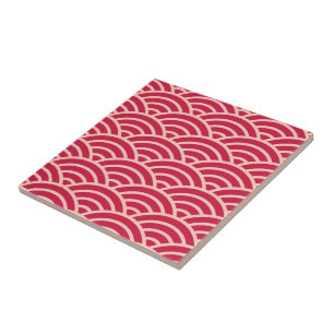 Japanese Sakura Fish Scale Pattern Tile