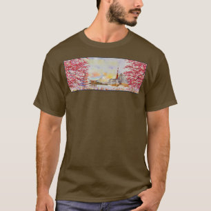 Japanese Sakura Flower Cherry Blossom Art Aestheti T-Shirt