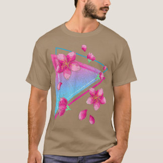 Japanese Sakura Flower Vaporwave Aesthetic Cherry  T-Shirt