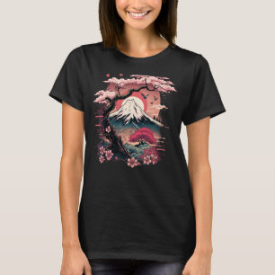 Japanese Sakura Garden Geisha Mount Fuji Cherry Bl T-Shirt