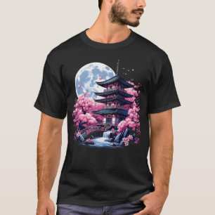 Japanese Sakura Garden Geisha Mount Fuji Cherry Bl T-Shirt