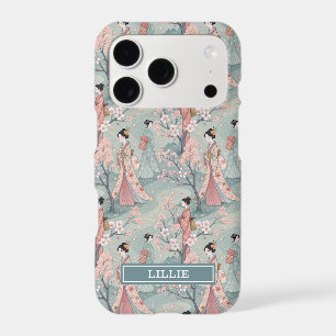 Japanese Sakura Geisha Pattern Monogrammed Case-
