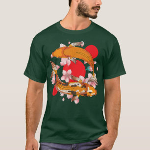 Japanese Sakura Taisho Sanke Koi Cherry Blossom Ko T-Shirt