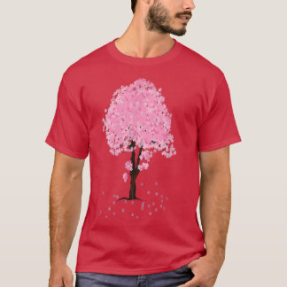 Japanese Sakura tree cherry blossom anime  T-Shirt