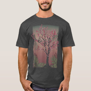 Japanese Sakura Tree Japan Pink Flower Floral Cher T-Shirt