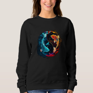 Japanese Samurai Aesthetic Koi Fish 4 Sweatshirt