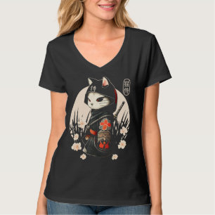Japanese Samurai Cat Tattoo, Ninja Cat T-Shirt