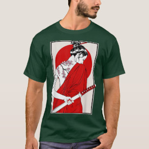 Japanese Samurai Culture Scenery Vintage Sakura Ch T-Shirt