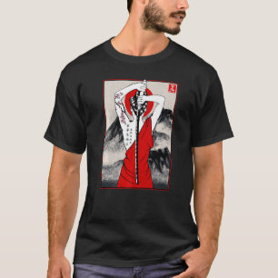Japanese Samurai Culture Scenery Vintage Sakura Ch T-Shirt