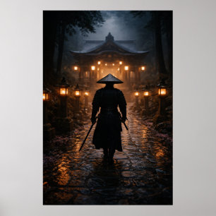 Japanese Samurai - Dark Theme Poster