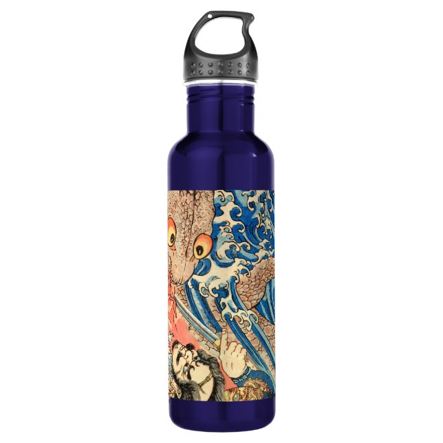 Japanese Samurai fighting salamander 710 Ml Water  710 Ml Water Bottle (Front)