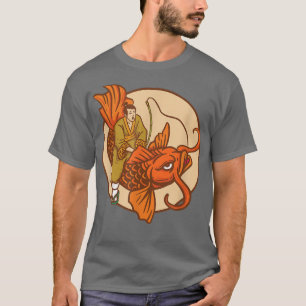 Japanese Samurai Goldfish Orange Carp Fish Koi  T-Shirt