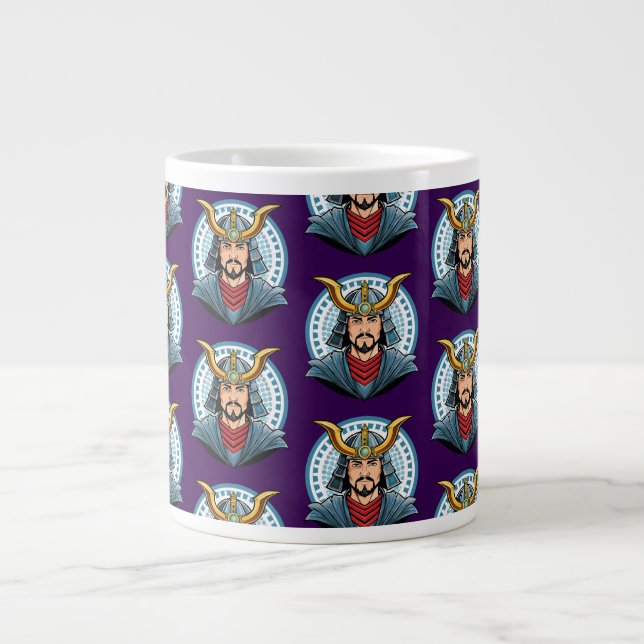 Japanese samurai large coffee mug (Front)
