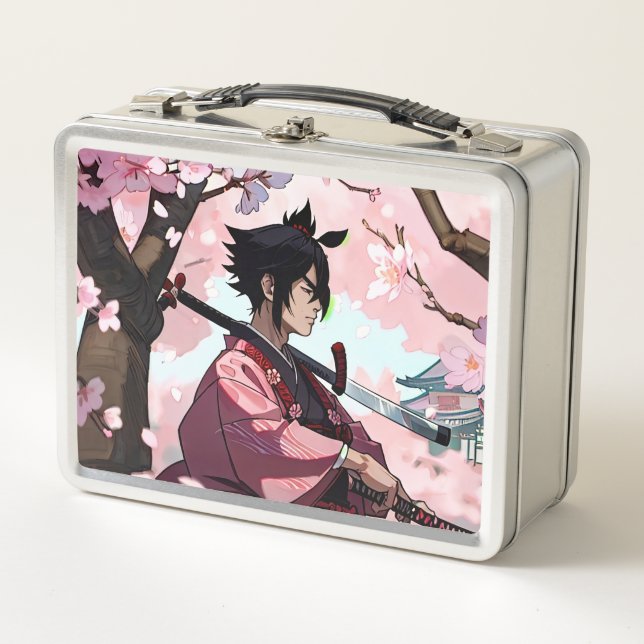 Japanese Samurai Metal Lunch Box (Front)